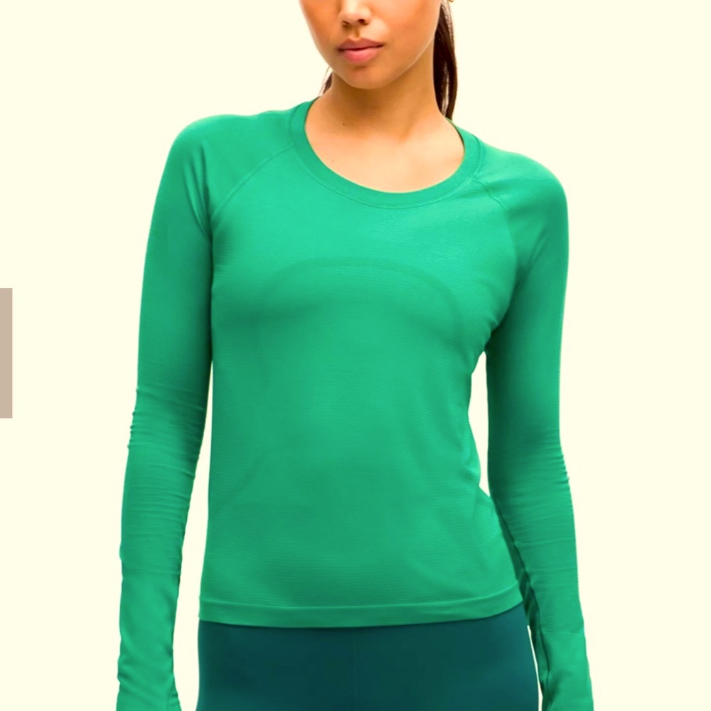 Lululemon Swiftly Tech long sleeve crew neck waist length Green 💚FLASH SALE💚